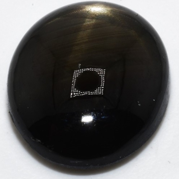 $1,250 3.42CT Loose Natural Black Star Sapphire, Cabochon Cut 10.21x8.35MM - Picture 1 of 7